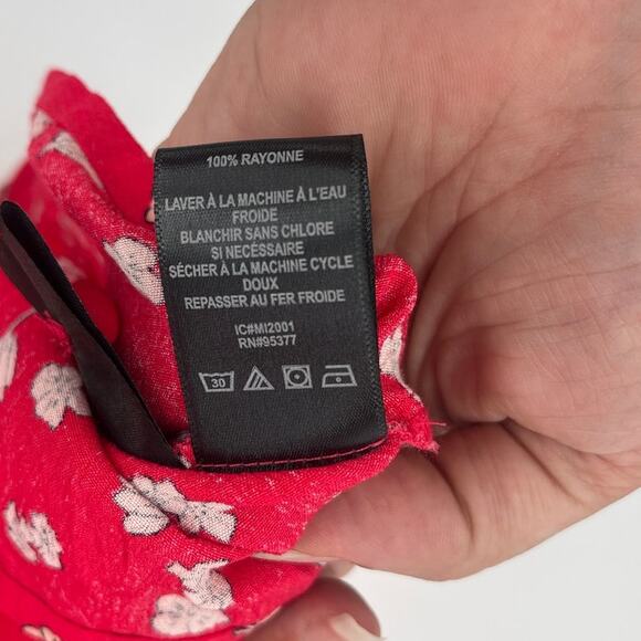 Sanctuary Peasant Button Front Womens Top Sz 3X Cottagecore Boho Red Smock Flowy - Picture 10 of 10